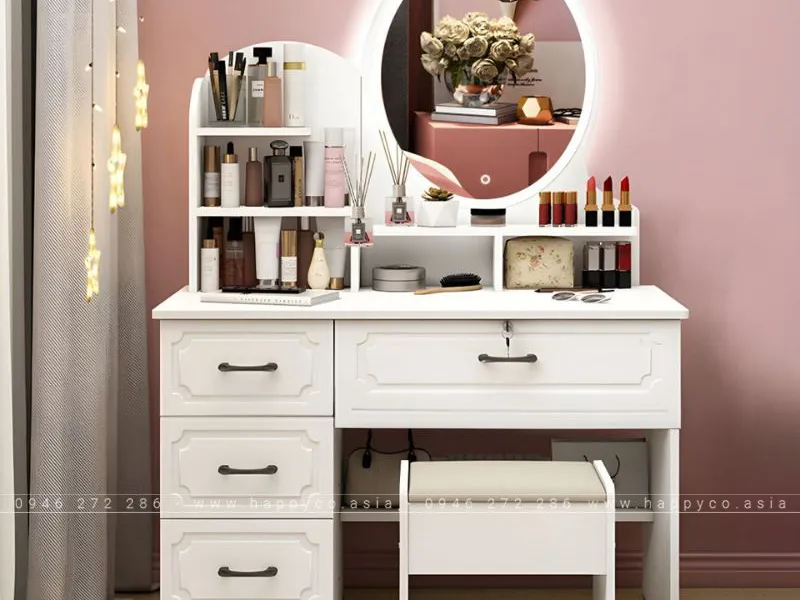 BÀN TRANG ĐIỂM MÀU TRẮNG THANH LỊCH - BP6832