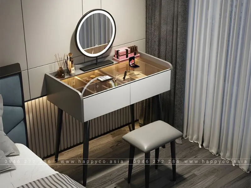 BÀN TRANG ĐIỂM GỖ MDF HIỆN ĐẠI BP6844