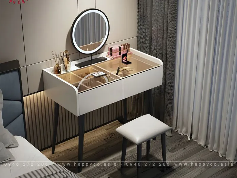 BÀN TRANG ĐIỂM GỖ MDF HIỆN ĐẠI BP6844