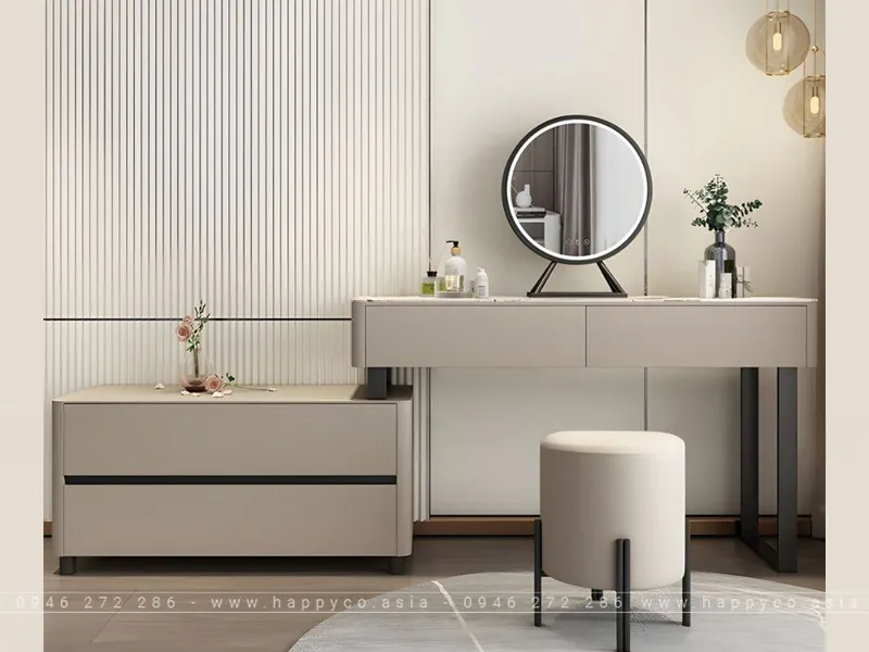 BÀN TRANG ĐIỂM GỖ CÔNG NGHIỆP MDF THANH LỊCH BP6843