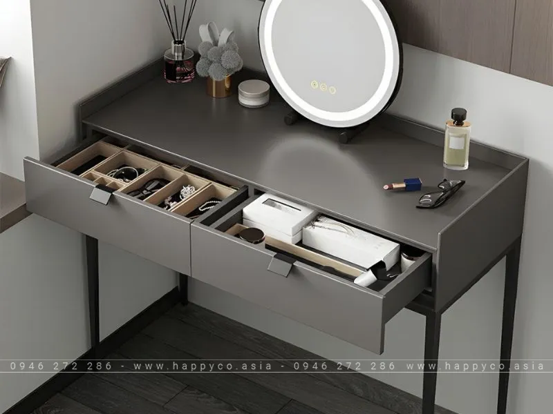 BÀN TRANG ĐIỂM GỖ MDF TỐI GIẢN BP6829