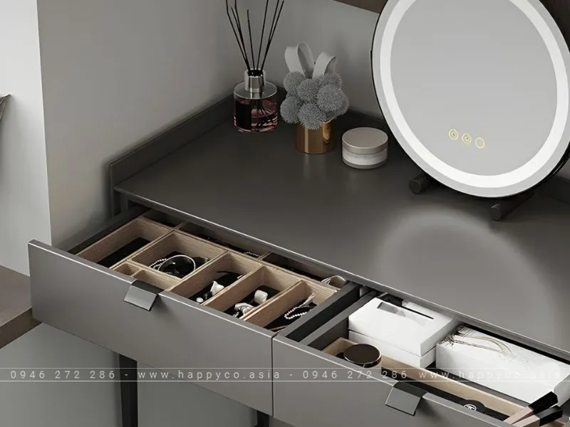 BÀN TRANG ĐIỂM GỖ MDF TỐI GIẢN BP6829