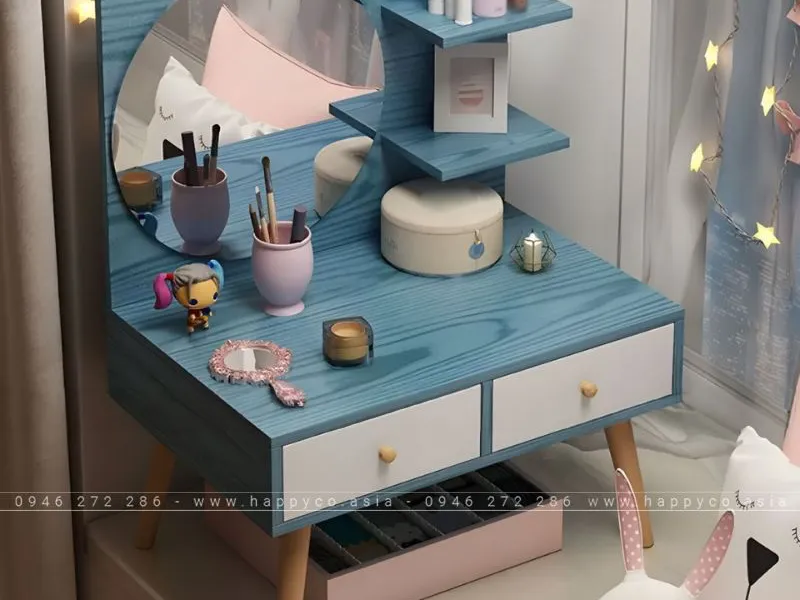 BÀN TRANG ĐIỂM GỖ MDF NHỎ GỌN