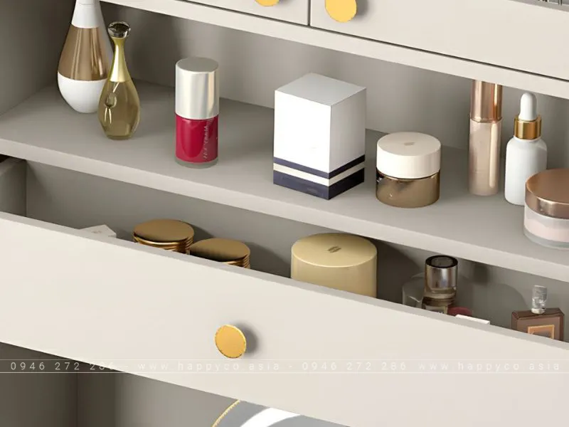 BÀN TRANG ĐIỂM GỖ MDF PHỐI MÀU TINH TẾ - BP6827