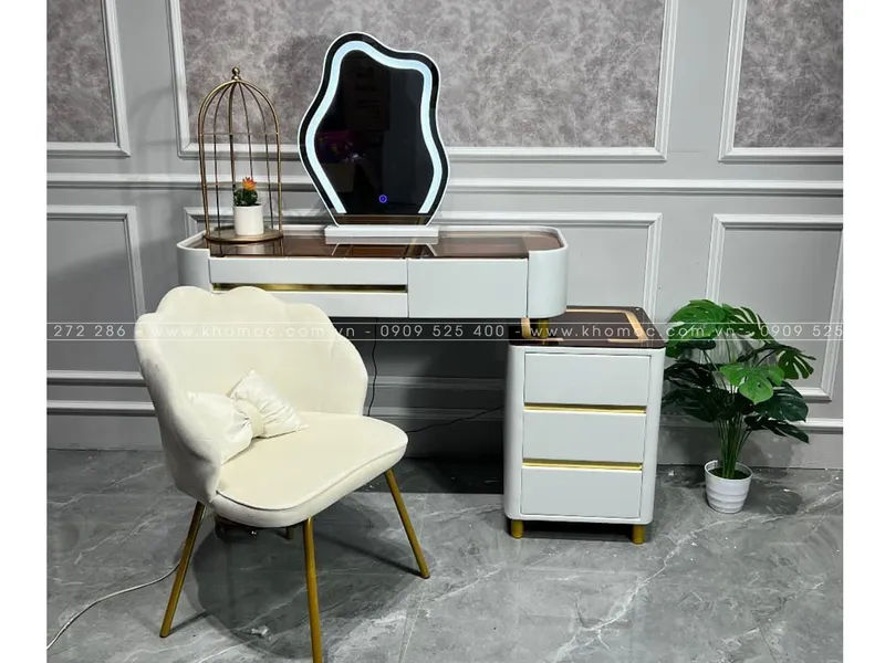 BÀN TRANG ĐIỂM GỖ MDF BỌC NHỰA TN05