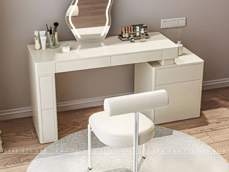 BÀN TRANG ĐIỂM GỖ MDF MÀU TRẮNG - BP6828