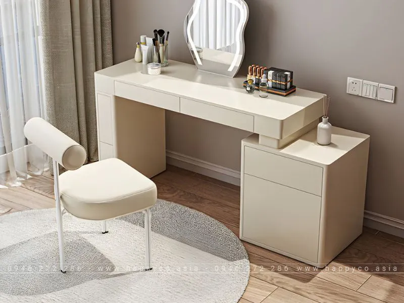 BÀN TRANG ĐIỂM GỖ MDF MÀU TRẮNG - BP6828