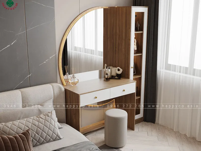 Bàn trang điểm gương bán nguyệt BP6801