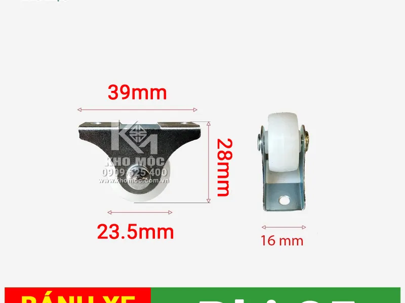 Bánh Xe Trắng Phi 25mm (Bộ 4 cái)