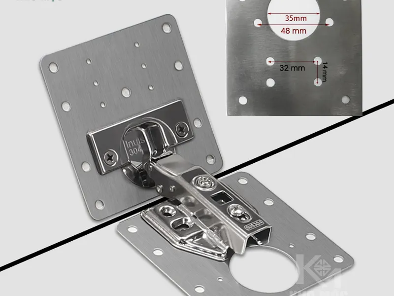 Bas Vuông Sơn 1 Mặt Vá Đế Lề Bật 90x90x0.6mm ( Miếng vá bản lề )