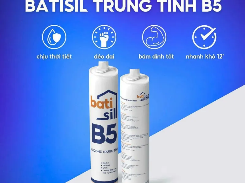 Keo Silicone Batisil B5 (Tương đương keo Apolo A500)