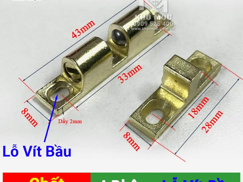 Chốt Bi Thau Mạ Đồng 