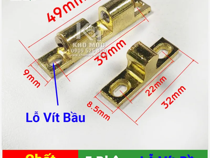 Chốt Bi Thau Mạ Đồng 