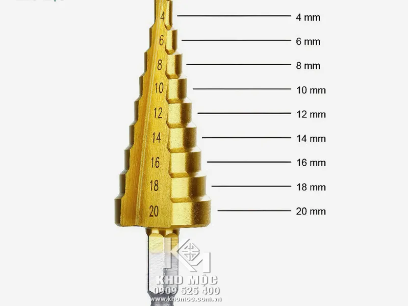 Bộ 3 mũi khoan tháp 4 - 32 / 4 - 12 /4 - 20