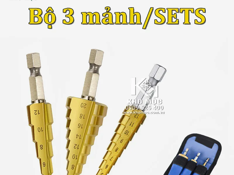Bộ 3 mũi khoan tháp 4 - 32 / 4 - 12 /4 - 20