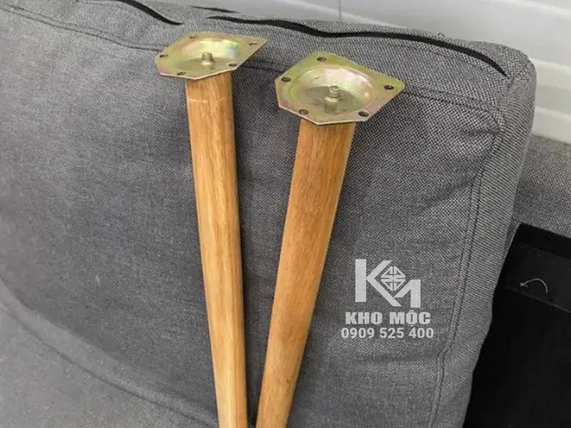 Chân Gỗ Đế Vàng Rời - Tiện Tròn