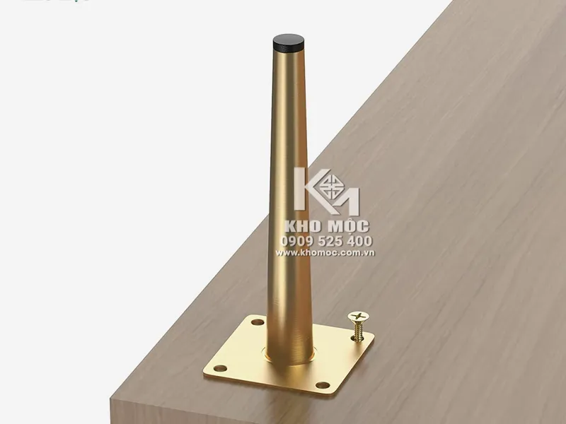 Chân Ghế Sofa Cao Cấp Trụ Tròn Bằng Sắt Màu Vàng 