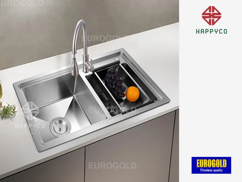 CHẬU RỬA BÁT INOX 304 EUP28248 – EUROGOLD