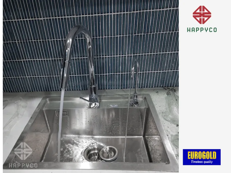 CHẬU RỬA BÁT INOX 304 EUS55848 EUROGOLD
