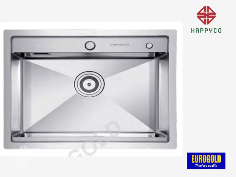 CHẬU RỬA BÁT INOX 304 EUS55848 EUROGOLD