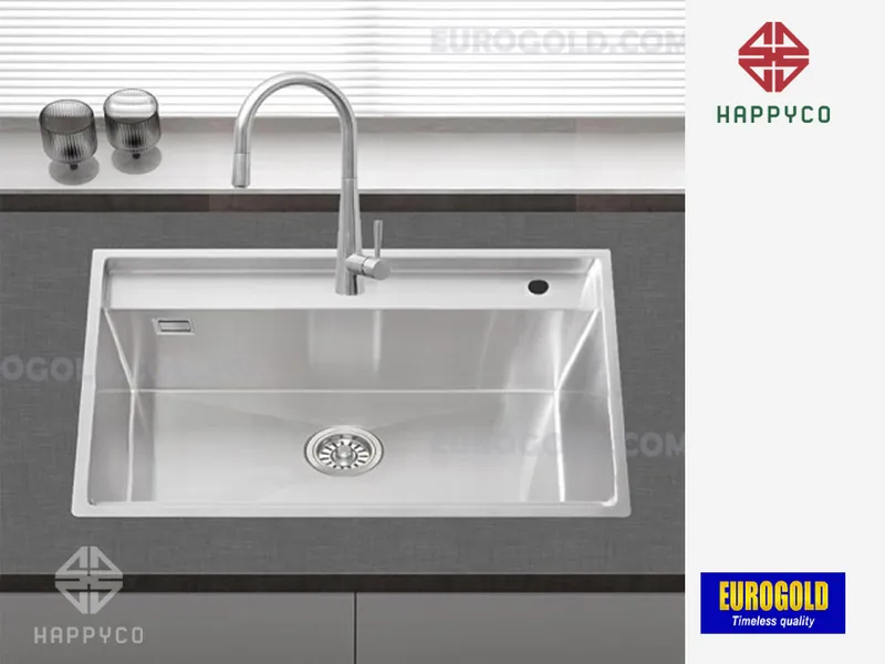 CHẬU RỬA BÁT INOX 304 EUS55848 EUROGOLD