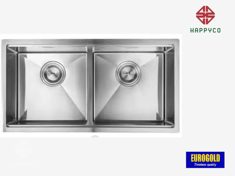 CHẬU RỬA BÁT INOX 304 EUS98746 EUROGOLD