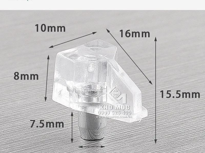 Chốt Đợt Nhựa / Bịch 10 Cái / Nhựa trong suốt