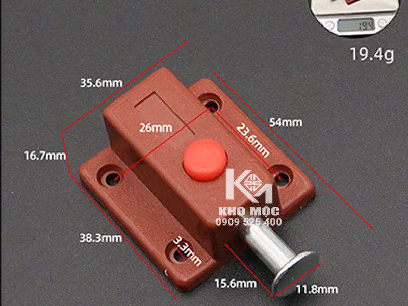 Chốt Cửa Nhựa Nâu ( Chốt Nhựa Cao)