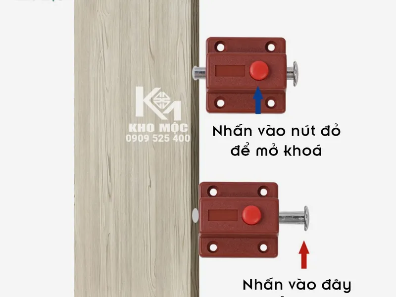 Chốt Cửa Nhựa Nâu ( Chốt Nhựa Cao)
