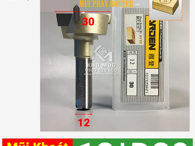 Mũi Khoét Gỗ D30 ARDEN Cốt 12mm A0116317