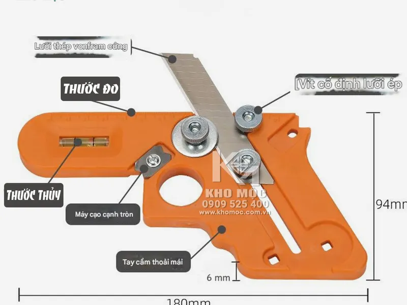 DAO MÀU CAM Gọt Cạnh Chỉ, Bo Góc Cạnh