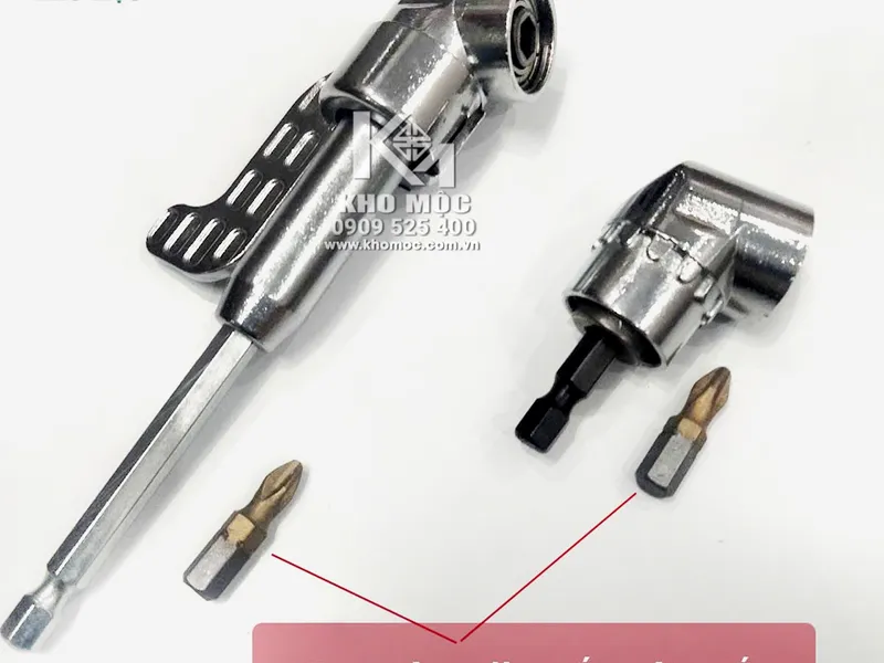 Đầu Chuyển Hướng Bắt Vít 90 độ 105 độ + Đầu Bắn Vít ngắn - Lắp vào máy Khoan Vặn Vít