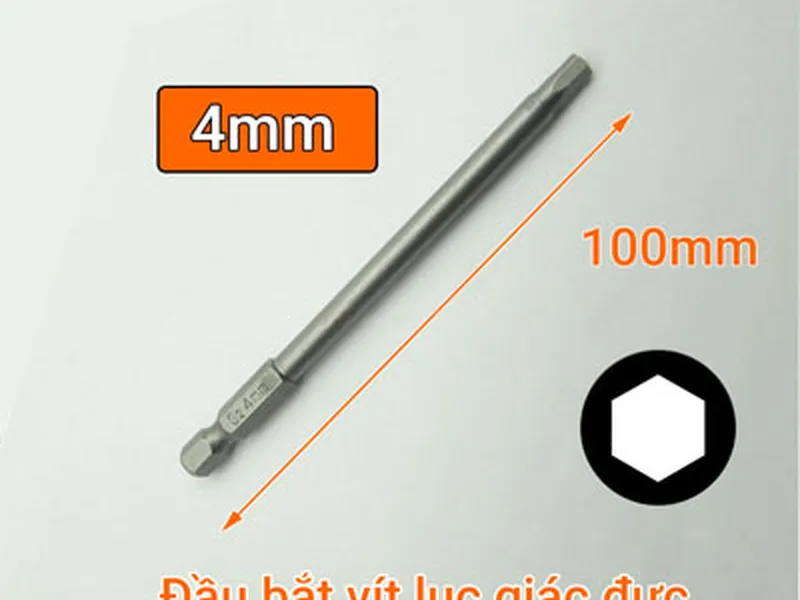 Đầu lục giác H4 dành cho máy bắn vít Dài 100mm