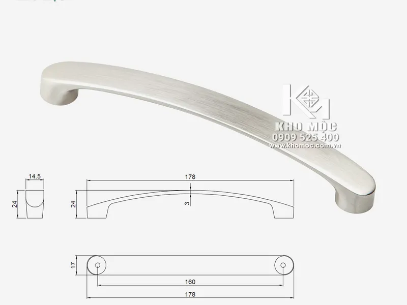 TAY NẮM 09805 ( giống tay nắm C )