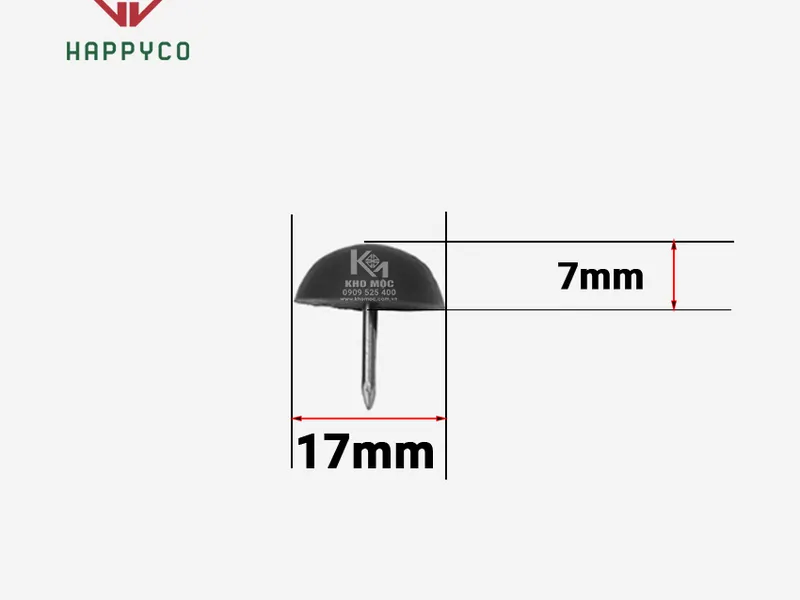 Đế Đinh Phi 17mm Đen