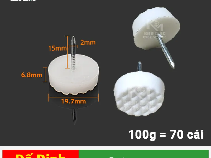 Đế Đinh Màu Trắng 