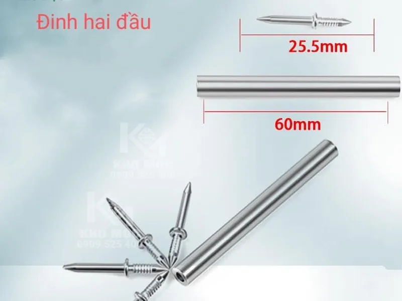 Đinh 2 Đầu (Tặng Kèm Ống Đóng Đinh) 