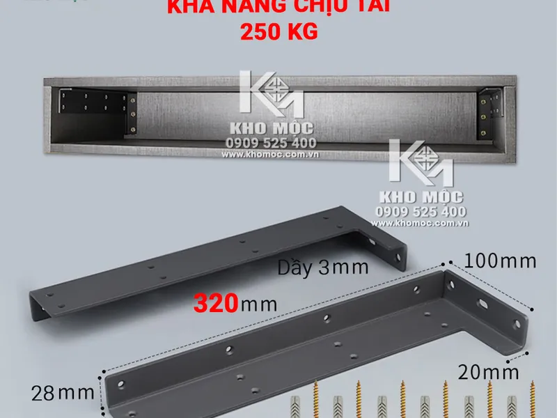 KE Đỡ Kệ / Màu Đen