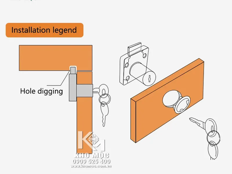 Khóa Vuông SLOCK 138.022 chìa Tròn