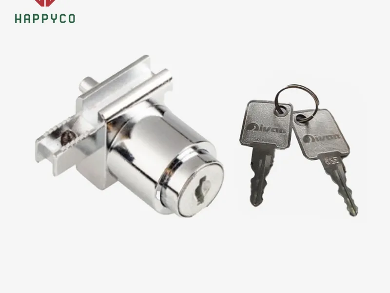 KHÓA TỦ KÍNH - NHẤN KÍNH IVAN 03308.001 - Khóa Nhấn Kính (Cửa lùa) 