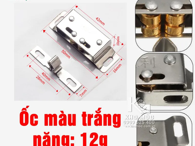 Chốt Kẹp Cửa Tủ Lăn Đôi Bằng INOX