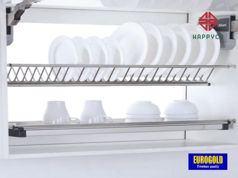 GIÁ BÁT DĨA CỐ ĐỊNH DẠNG CHỮ V EUROGOLD EP160 CHẤT LIỆU INOX MỜ CAO CẤP