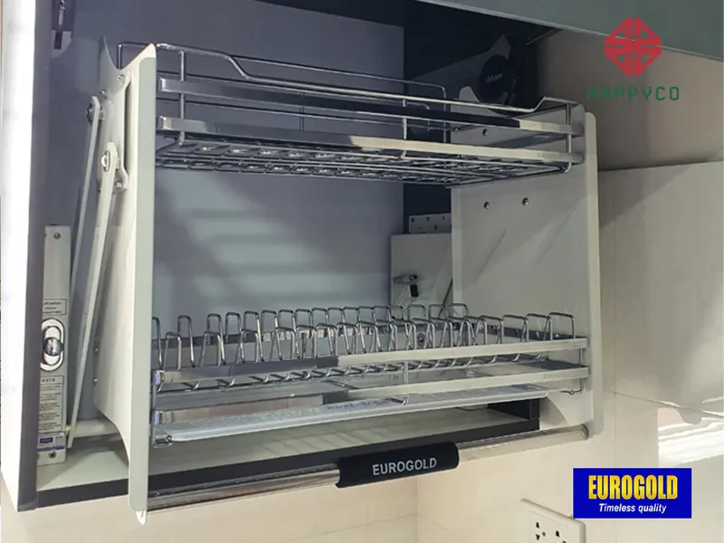 GIÁ BÁT ĐĨA NÂNG HẠ EUROGOLD EUI160 | CHẤT LIỆU INOX MẠ CRÔM
