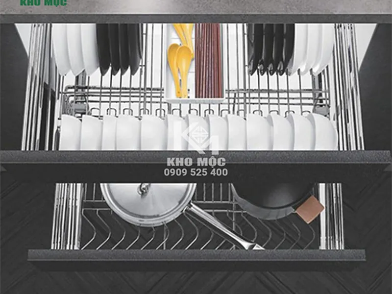 GIÁ CHÉN BÁT TỦ DƯỚI NAN DẸT, CÁNH MỞ, RAY ÂM GIẢM CHẤN ROXANA MÃ R034B