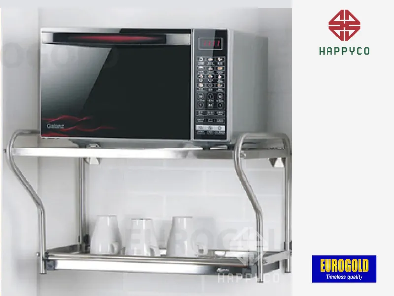 GIÁ ĐỂ LÒ VI SÓNG KẾT HỢP ĐỰNG LI CỐC EUROGOLD EU0560