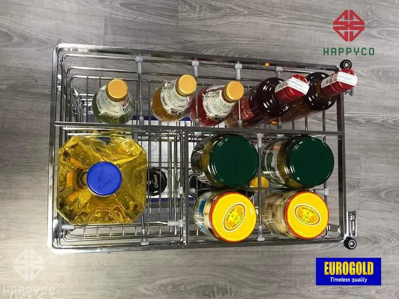 GIÁ GIA VỊ KHUNG RỔ INOX 304 EP2220 EUROGOLD
