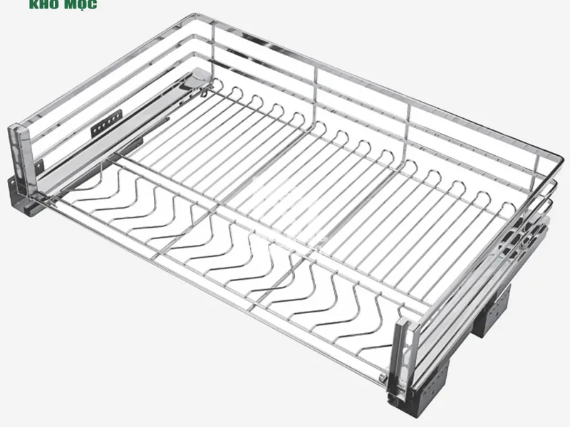 GIÁ XOONG NỒI TỦ DƯỚI INOX NAN DẸT, NAN MỜ, RAY ÂM GIẢM CHẤN ROXANA MÃ R002A 