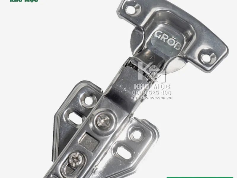 Bản Lề Giảm Chấn GROB GS304C THÉP MẠ INOX (Cặp) 
