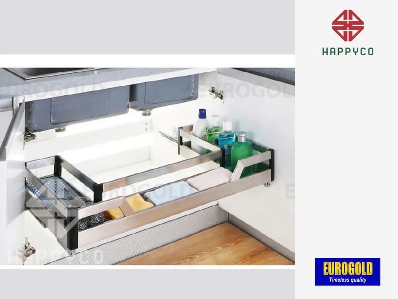 KỆ ĐỂ ĐỒ ĐA NĂNG DƯỚI CHẬU RỬA EUS800 EUROGOLD