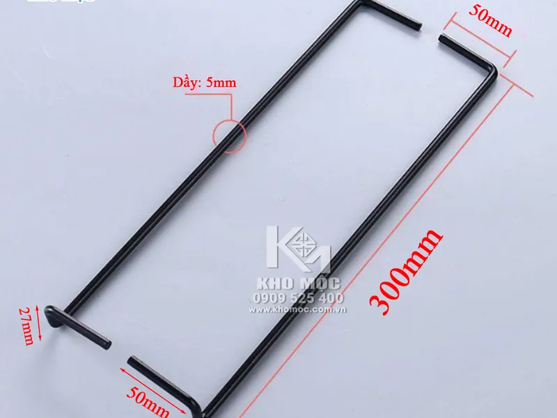 Ke đỡ tấm gỗ mẫu - Sơn tĩnh điện đen